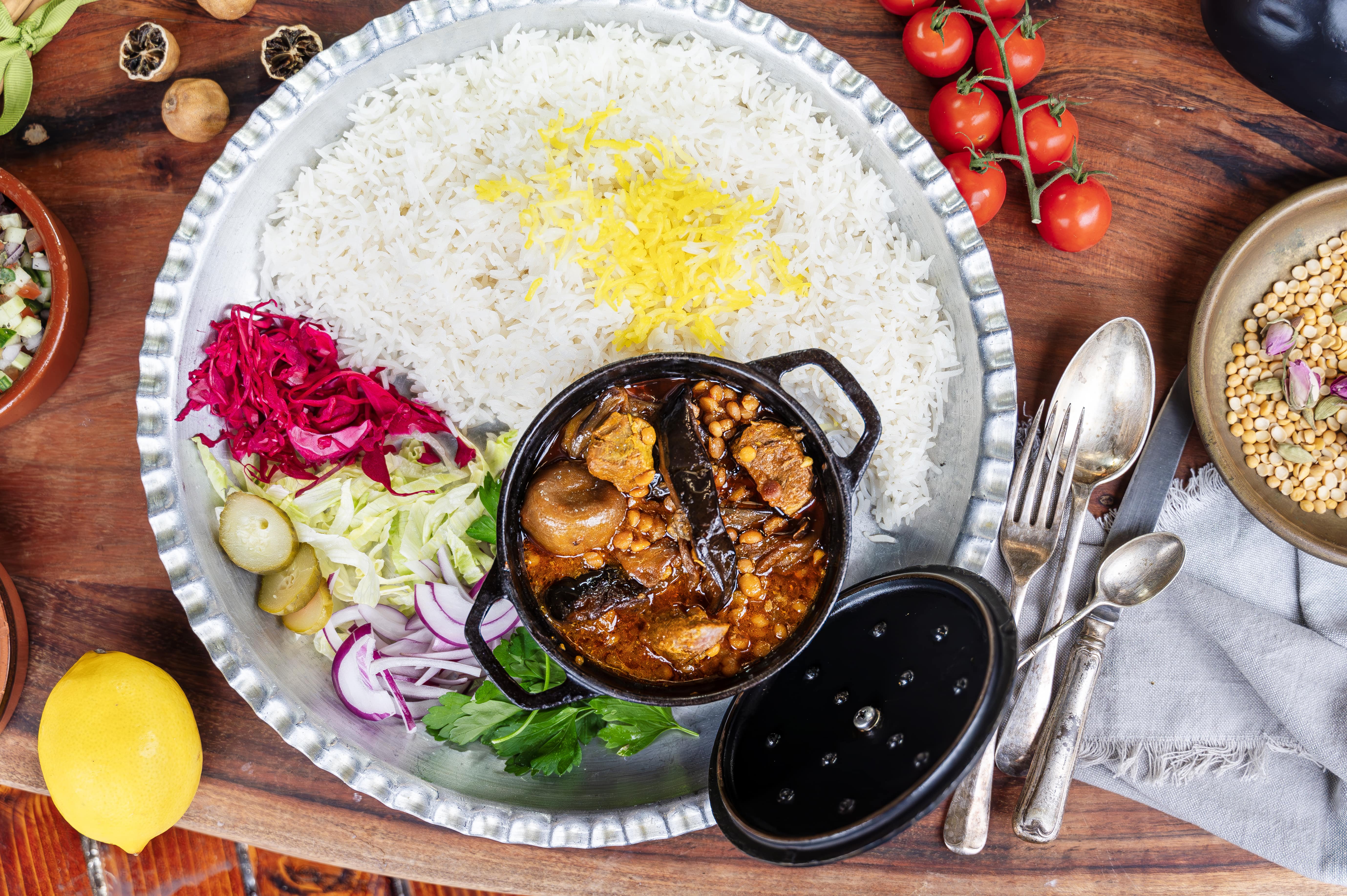 Gheymeh bademjan sam's master grill